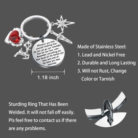 KUIYAI Fantasy Novels Inspired Keyring, SJM, Gift, Book Gift, Aelin Fan, Gift for Book Lovers, Whenever glass