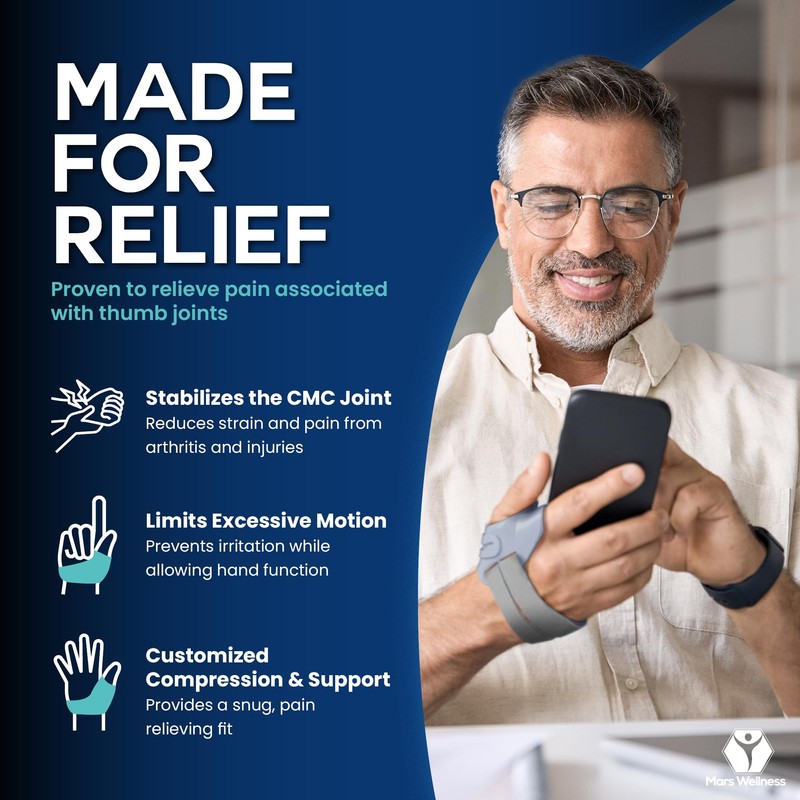 MARS WELLNESS CMC Thumb Brace - Restriction Thumb Support CMC