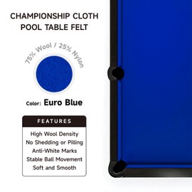 Championship - Euro Blue Invitational Felt w/Teflon - 7ft