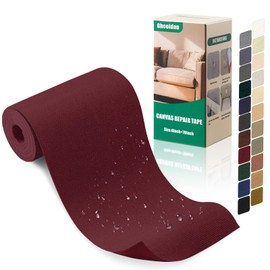 Gheeidau Canvas Repair Tape 4×70 Inch Waterproof Self-Adhesive Fabric Repair Patch for Repairing Boat Covers,Tents,Patio Umbrellas,Car Seats,Luggage,Sofas.(Burgundy)