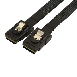 Jopto Internal Mini SAS SFF 8087 to SFF 8087 Cable, 50cm Internal Mini-SAS 36 Pin Straight SFF-8087 to Mini-SAS 36 Pin Straight SFF-8087 Server Data Cable (0.5m)