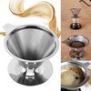 1pc Stainless Steel Cone Filter, Pour Over Coffee Dripper Coffee