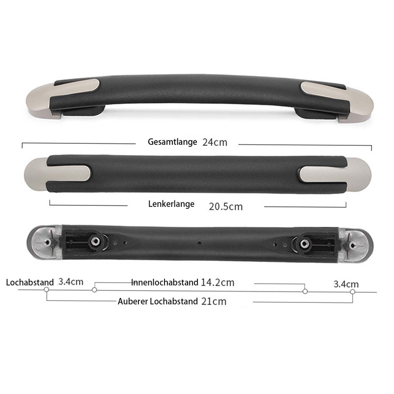 Alriedy Suitcase Handle Replacement 2 Pieces, Luggage Suitcase Handle, 24