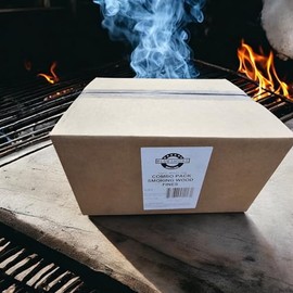 Blue Smoke Grilling - Hickory, Cherry, and Oak 3 Pack Smoking Wood Fines - Sawdust for Smokers - 2lbs of Each Flavor