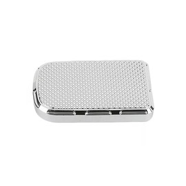 TOTMOX Aluminum Brake Pedal Pad Cover, Compatible with Harley-Davidson, CNC Brake Pedal Pad Cover, Compatible with Harley-Davidson Touring Street Glide FLHX Road King Softail, Chrome