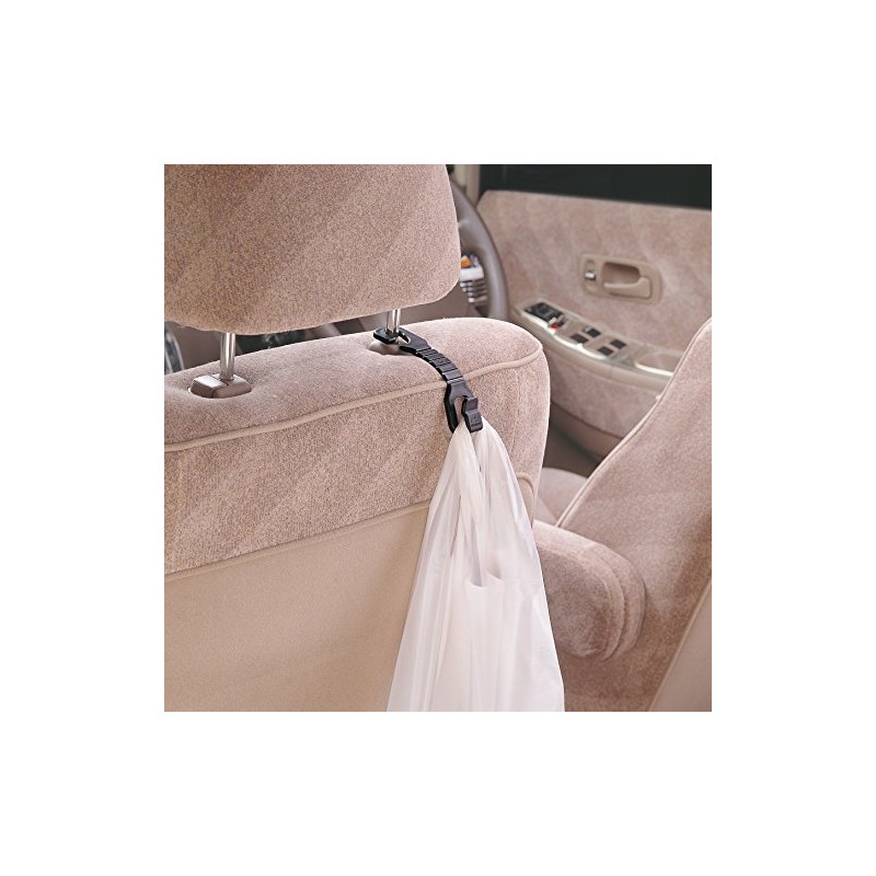 Seiwa W125 Car Seat Hook 2 Pack Black