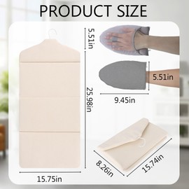 Foldable Steam Board with Ironing Glove 32" x 16" Steamer Board for Clothes 360° Rotating Hook for High Pressure Steaming Clothes Hanging Ironing Board Standing Steamer for Home Travel Use