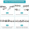 Bicycle Missing Link,5 Pairs Mountain Road Bike Chain Reusable Silver