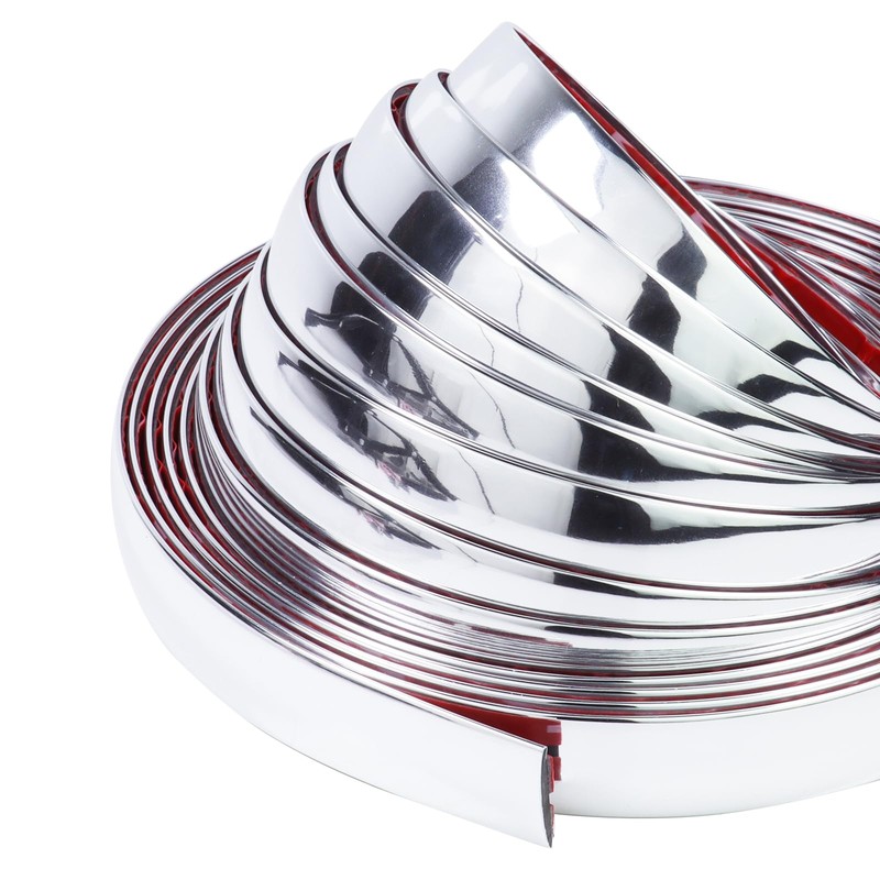 SBWLKJ 22FT Automotive Chrome Trim Molding 1"(25mm) Silver Chrome Heavy-Duty