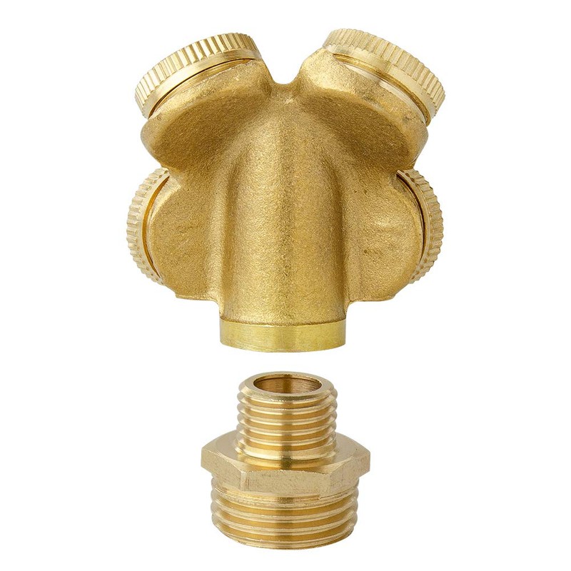 Feelers Brass Misting Spray Nozzle, 1/2" BSPF 4-Holes Small Atomizing