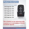 Key Fob Cover Replacement Fits for 2019-2024 Dodge Ram 1500