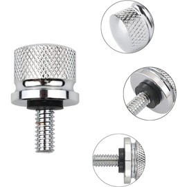 Motorcycle Seat Screws Seat Bolts Alloy Rear Fender Seat Screw Bolts Nuts Seat Bolts Motorcycle Accessories Set of 4 for Harley Dyna Softail Chopper Bobber Custom Keffer V-ROD Touring Glide 1996-2018