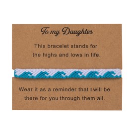 Wave Bracelet for Bestie, Handband Wave Best Friend Friendship Gifts Bracelet for Women Teen Girls (Daughter)