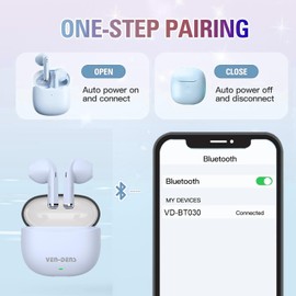 Wireless Earbuds For HONOR 200 Smart/200/200 Lite/200 Pro/400 Lite [BT030] Bluetooth 5.4 Earphone True Wireless, Touch Control, 4 Hour Playtime, Stereo Bass, Headphones with Charging Case (BLUE)