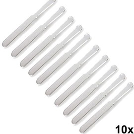 Acrylic Plexiglass Spatula Crystal Clear for Applying Cream from Cans Kosmetex Cosmetic Spatula 15 cm Pack of 10