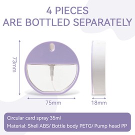 EAVUYIS 4x Leere Sprühflasche, 35ml Zerstäuber Sprühflaschen leer, Sprayflasche für Parfüms, Öle und Festiger