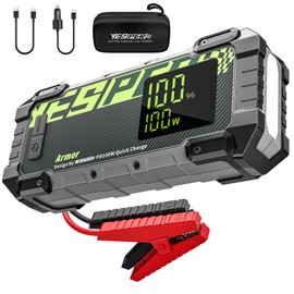 YESPER Car Jump Starter, 4000A Peak Portable Battery Jump Starter(for All Gas/10L Diesel, 60 Times) 12V Jump Starter Battery Pack with 100W Quick Charge