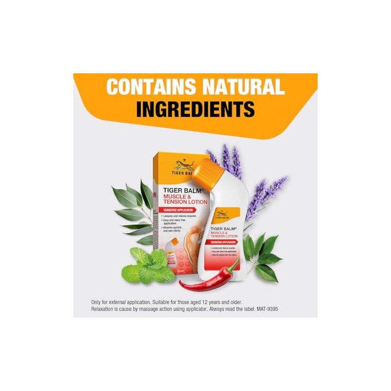 Tiger Balm Muscle and Tension Lotion with Applicator 80ml