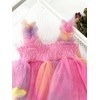 BGFKS Baby Girl Rainbow Floral Tutu Dress,Toddler Girls Birthday Party