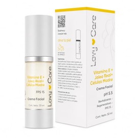 LOVY CARE Crema Facial con Vitamina E, Jalea Real y Células Madre, 30 ml, pH 5.5 Hidratación, Regeneración y Antiedad