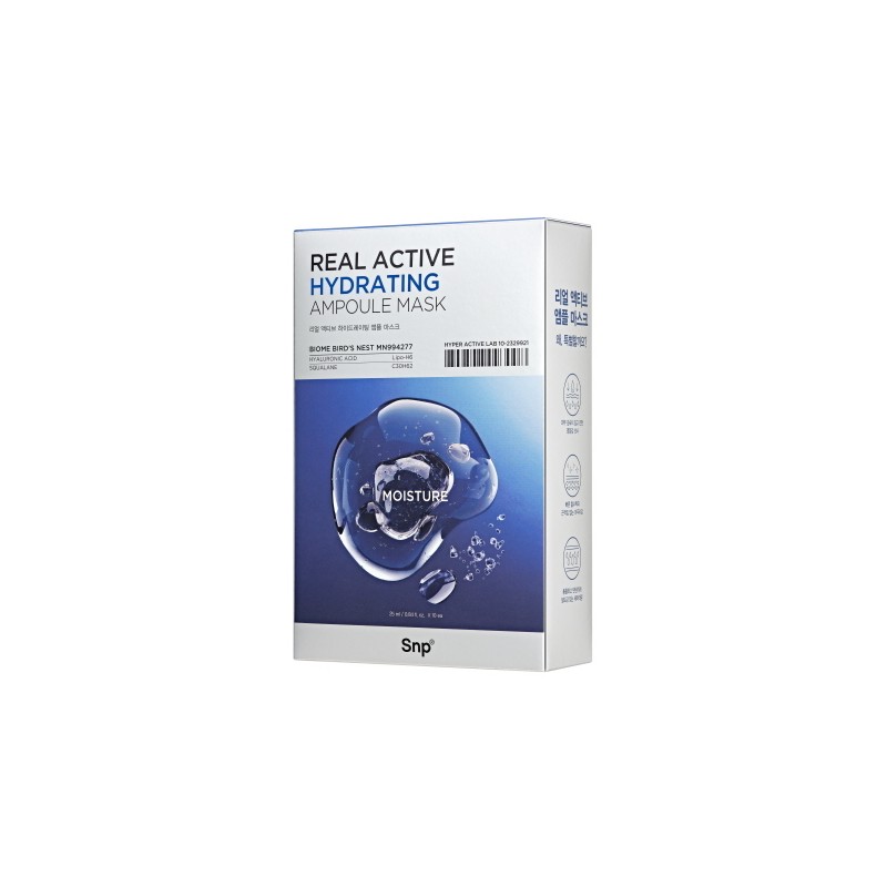 SNP Real Active Hydrating Ampoule Mask Sheet 10ea - Hydrating