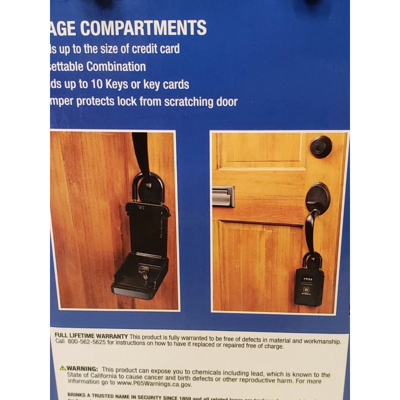 Brinks NEW GENUINE Brinks Resettable Lock Box Ex Large Capacity