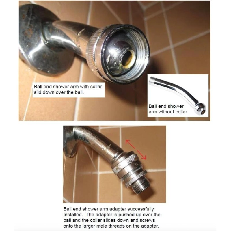 American Standard All 3 Ball End Shower Arm Adapter Set