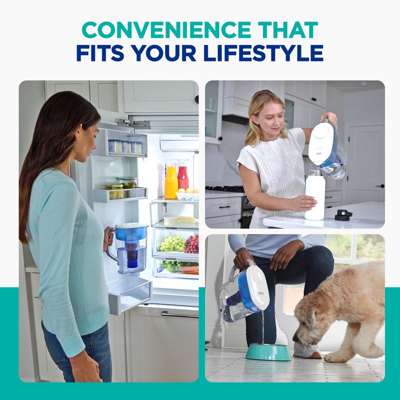 PUR Plus 11-Cup Water Pitcher, 1 Lead-Reducing Filter, Cleaner, Great-tasting