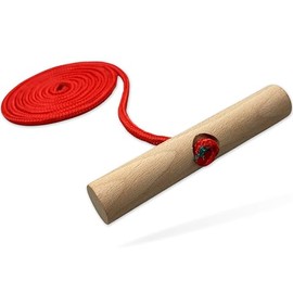 Explorer Colint Wooden Sledge Lead for Sledge Universal 150 cm with FSC Wooden Handle for Children from 1 Year and Adults for Davos and Horns in Red