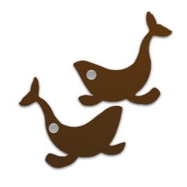 Sonoran Souvenirs Purple Galaxy Whale Magnetic Screen Door Magnets - Heavy Duty, Metal, Home Decor - Set of 2, Indoor/Outdoor Window or Door Screen Curtains, UV Resistant, 2.5" W x 4" H