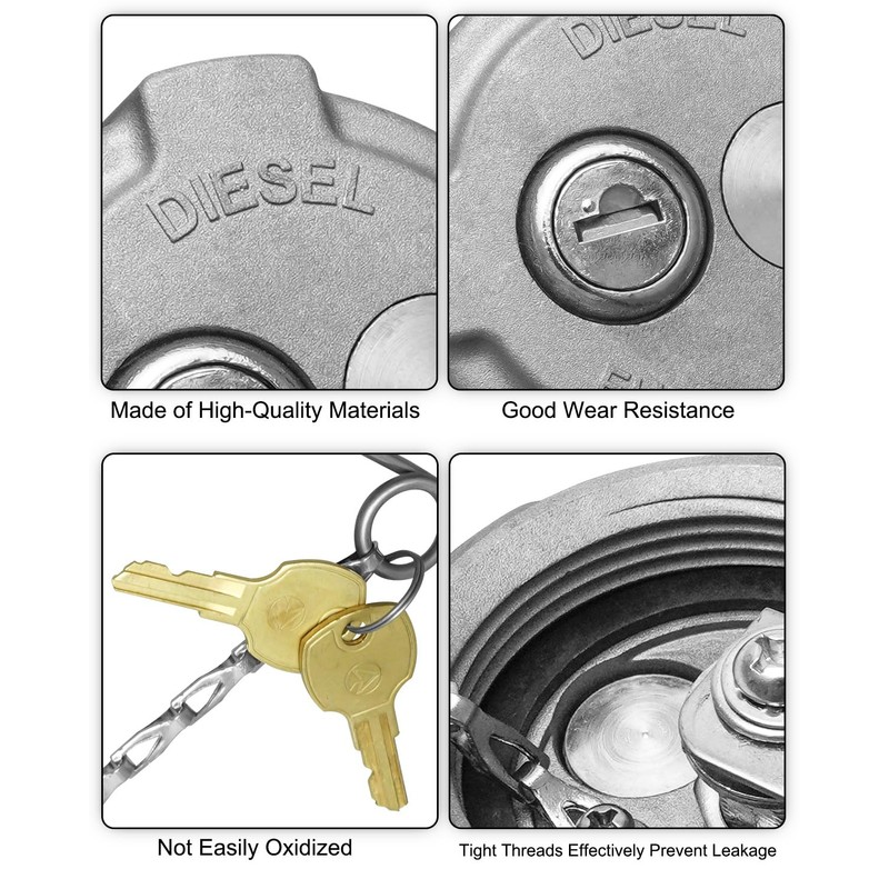 Locking Diesel Fuel Cap 2 3/8" Fit for Freightliner M2
