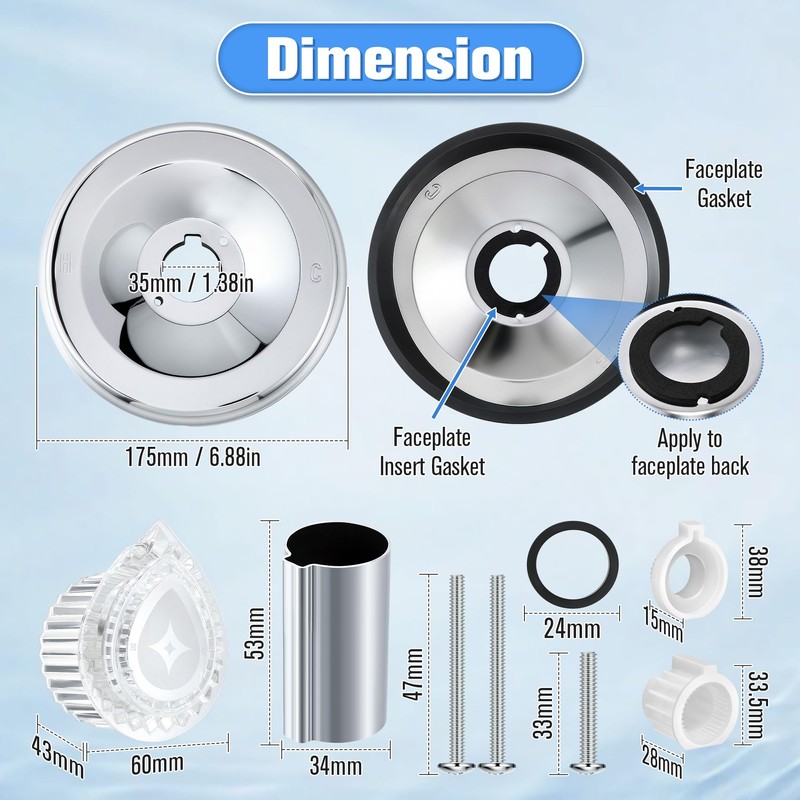 Enhon Tub and Shower Trim Kit, Compatible with Moen/Posi/Temp 2510