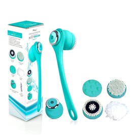 ISO Beauty ISOABBBRTURQ-700 Cleansing & Exfoliating Rechargeable All-in-1 Body Brush - Turquoise