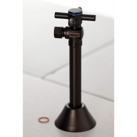 Kingston Brass CC83205DX Concord 1/2" Sweat x 3/8" OD Comp Angle Shut Off Valve with 5" Extension, Oil Rubbed Bronze