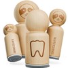 Tooth Outline Rubber Stamp for Stamping Crafting Planners - 1/2