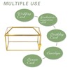Gold Wedding Glass Card Box with Lock and Slot -