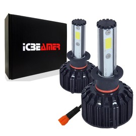 ICBEAMER H3 Real 1:1 IP68 Waterproof Halogen Replacement Fog Lights, Quick Installation, Pack of 2 [Color:6000K White + 30000K Dark Blue]