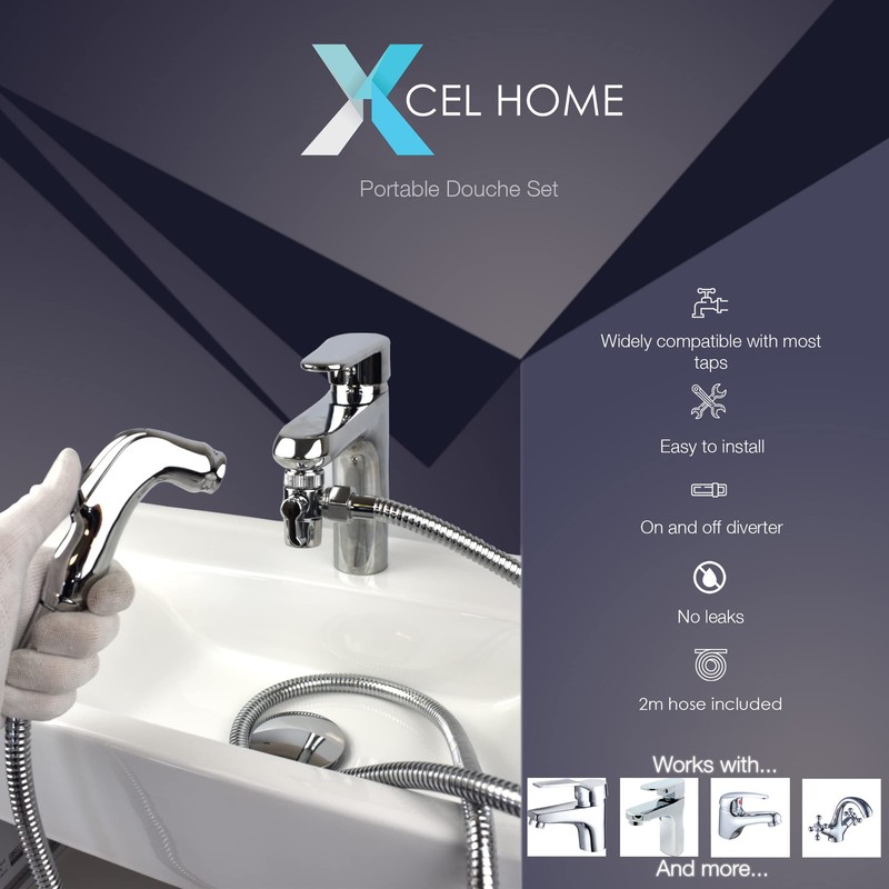 Tragbares Bidet Handbrause Set | Messing, Shattaf-Wasserhahn-Umsteller, Anschluss an Badezimmer-Mischbatterie