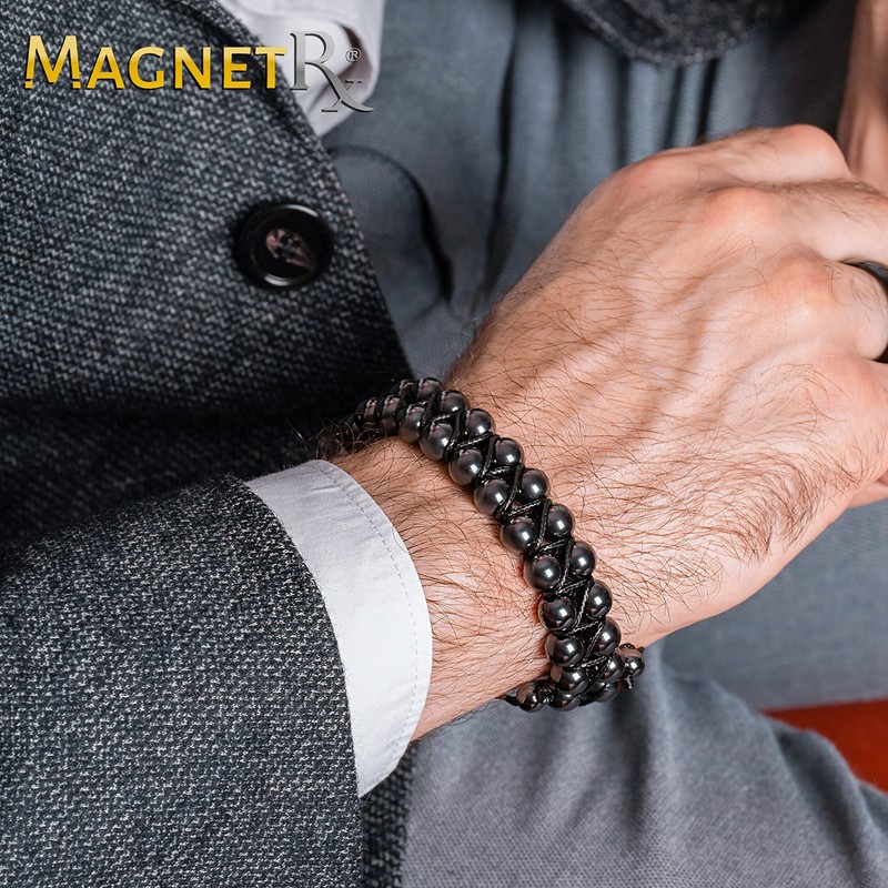 MagnetRX® Magnetic Hematite Bracelet – MAX Strength Magnetic Stones –