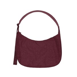 Large Nylon Crescent Bag - Mahogany