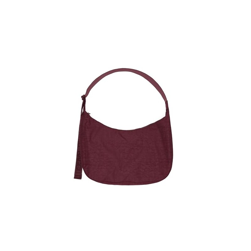 Large Nylon Crescent Bag - Mahogany