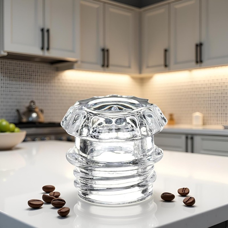 Clear Glass Replacement Top for Coffee Percolators - Transparent Knob