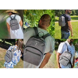 Smell Proof Bag Back Pack -Activated Carbon Lined Bag to Carry Your Smelly Goods - Stash Bag - Barber Pole