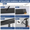 Gyykzz 6'6" Aluminum Black Handrail Prefect for Coastal Project, 1