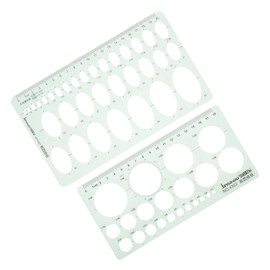 SEWACC 2pcs Circle Stencil Templates for Drawing Reusable Craft Tools for Projects for Designers Architects Engineers and Mathematicians