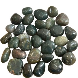 BellaMira Fancy Jasper Tumblestone Healing Crystal, Single Polished Stone, Healing Crystal for Well-Being, Relaxation, Focus, Contentment, Compassion, Nurturing, Healing, Completion