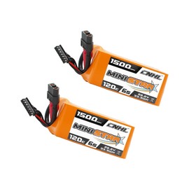 CNHL Ministar Series 1500mAh 22.2V 6S 120C Lipo Battery for Vortex LRC Freestyle V1 RC Boat Heli Airplane UAV Drone FPV Multi-Motor Hobby DIY Parts（2 Packs）