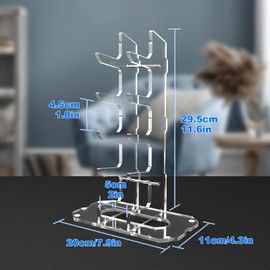 Cosmos Acrylic Knife Display Stand, Pocket Knife Holder EDC Knife Organizer Rack Folding Knife Display Case Multitool Storage Shelf Dagger Stand for Collection, Home Decoration (Transparent Clear)