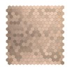 Peel and Stick Backsplash Mini Hexagon Tile, Light Copper Brushed