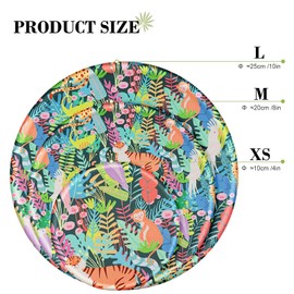 PHOGARY Set of 3 Reusable Food Bowl Cover, Multi Purpose Food Storage Covers Elastic Fabric Cloth Lids for Fruit Bread Proofing Vegetable Meat Preservation, Jungle Pattern